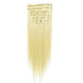 Clip on hair extensions 50 cm 60# Platin blonde