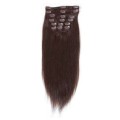 Clip on hair extensions 40 cm #2 Dark Brown