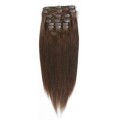 7set fake hair extensions fiber hair brown 4#