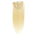 Clip on hair extensions 40 cm #613 Blonde