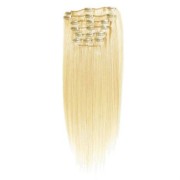 Clip on hair extensions 65 cm 613# Blonde