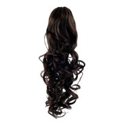 Pony tail Fiber extensions Curly Dark Brown 2#