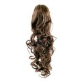 Pony tail Fiber extensions Curly light brown 6#