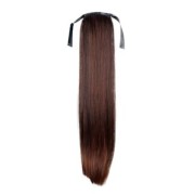 Pony tail Fiber extensions Straight brown 4#