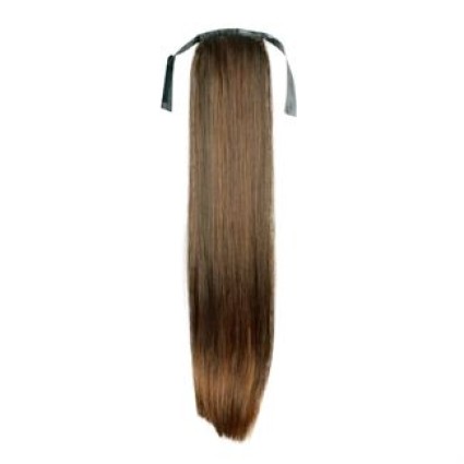 Pony tail Fiber extensions straight Light Brown 6#