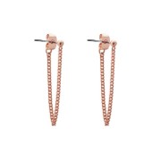 Soho chain earrings - rose gold