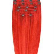 Clip On Hair Extensions #5C66 Red - 7 Set - 50 cm | Gold24