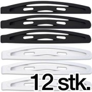 Snap hair clips White & Black - 12pcs (8 black + 4 white)