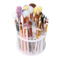 Makeup brush organizer - holds to 49 brushes / brushes - white