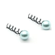 Spin Pins Black with blue pearl 2pcs