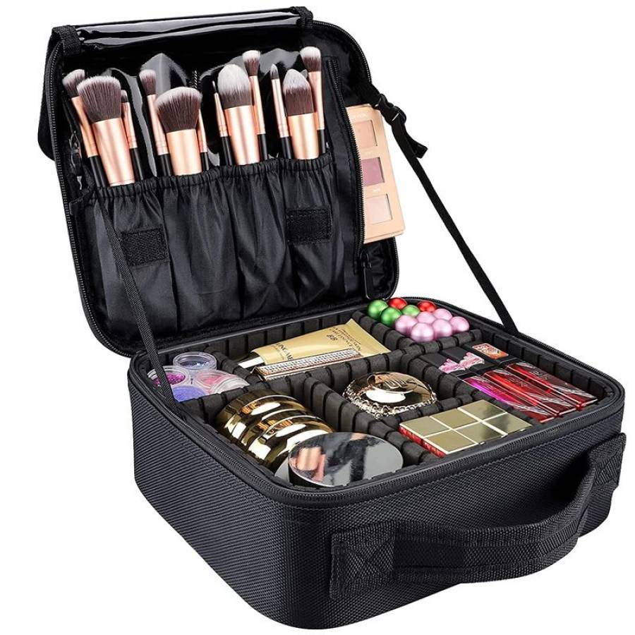 Makeup Bag Travel Cosmetic Bags for Women Girls 2-in-1 Zipper Pouch  Toiletry Bag Organizer Waterproof Cute (Pink) - Walmart.com