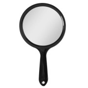 Uniq round double -sided handheld mirror - black