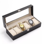 Uniq watch case / leather watch box for 6 watches - unisex